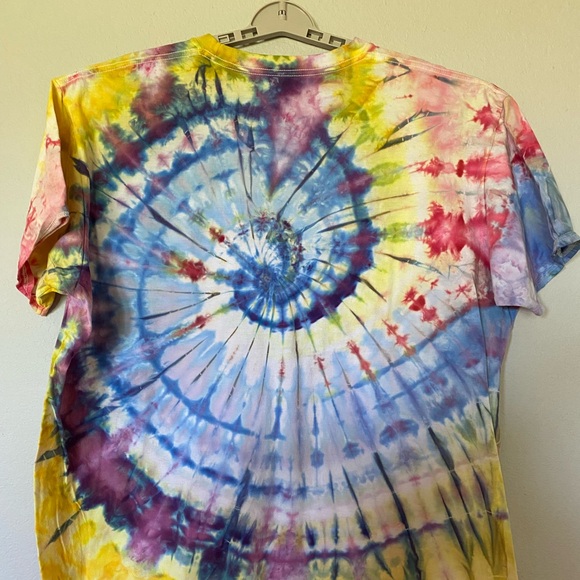 Ice Spiral Tie Dye T-Shirt Yellow and Blue Size 3XL - Picture 5 of 8